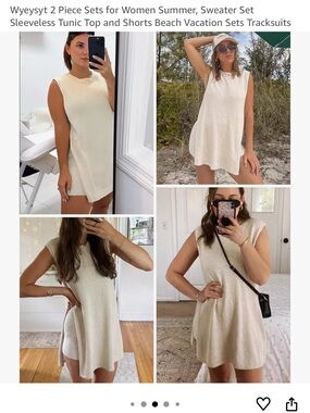 Cream two piece free people inspired set